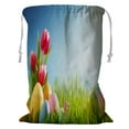 thumbnail image 1 of ABPHQTO Easter Eggs Tulip Meadow Storage Basket Laundry Bag with Drawstring 24x32 Inch, 1 of 3