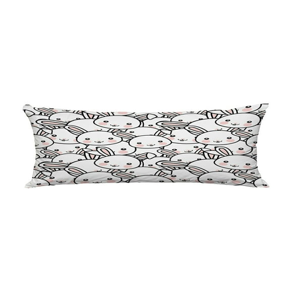 ABPHQTO Easter Rabbit Cartoon Face Body Pillow Covers Pillow Case Protector Pillowcase 20x60 Inch