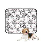 ABPHQTO Easter Rabbit Cartoon Face Pet Dog Cat Bed Pee Pads Mat Cushion Potty Dogsblankets Crate Bed Kennel 20x24 inch