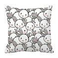 thumbnail image 1 of ABPHQTO Easter Rabbit Cartoon Face Pillow Case Pillow Cover Pillow Protector Two Sides For Couch Bed 18x18 Inch, 1 of 1