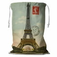 thumbnail image 1 of ABPHQTO Eiffel Tower (La Tour Eiffel) In Paris France Storage Basket Laundry Bag with Drawstring 18x24 Inch, 1 of 3