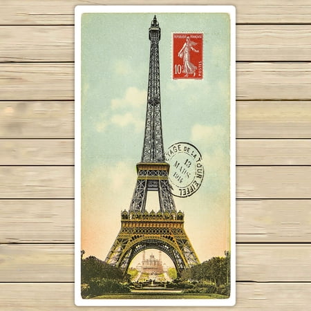ABPHQTO Eiffel Tower (La Tour Eiffel) In Paris France Towels Beach Bath Pool Sprot Travel Hand Spa Towel 30x56 Inch