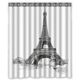 thumbnail image 1 of ABPHQTO Eiffel Tower Paris France Waterproof Polyester Shower Curtain and Hooks For Home Decor 60x72 Inch, 1 of 1