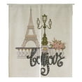 thumbnail image 1 of ABPHQTO Eiffel Tower Street Light Japanese Noren Curtain Doorway Door Window Treatment Curtains Cotton Linen Curtain 105x120 cm, 1 of 1
