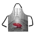 thumbnail image 1 of ABPHQTO Eiffel Tower View Paris Street Apron Home Kitchen Apron with Pockets, 1 of 1