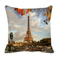 thumbnail image 1 of ABPHQTO Eiffel Tower With Autumn Leaves In Paris France Pillow Case Pillow Cover Pillow Protector Two Sides For Couch Bed 20x20 Inch, 1 of 1