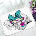 thumbnail image 1 of ABPHQTO Elephant With Pink Glasses And Rose Doormat Entrance Rug Area Rug Floor Mat Home Decor 23.5x16.7 Inch, 1 of 1