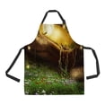 thumbnail image 1 of ABPHQTO Enchanted Cave With Flowers Lanterns And Butterflies Apron Home Kitchen Apron with Pockets, 1 of 1