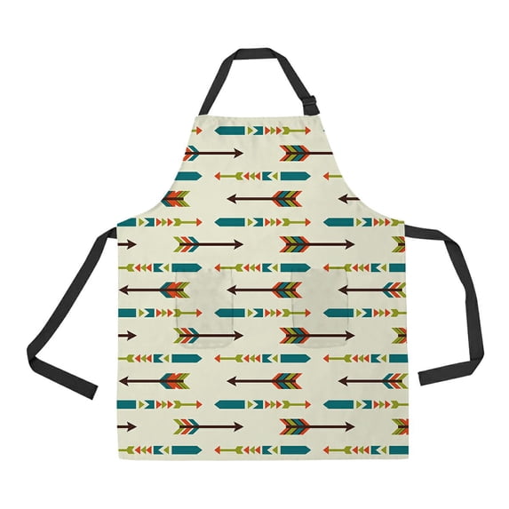 ABPHQTO Ethnic Arrows Pattern Design Apron Home Kitchen Apron with Pockets