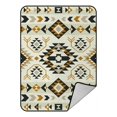 thumbnail image 1 of ABPHQTO Ethnic Fleece Blanket Fleece Back Throw Blanket 58x80 Inch, 1 of 1