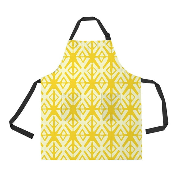 ABPHQTO Ethnic Pattern Abstract Fabric Design Apron Home Kitchen Apron with Pockets