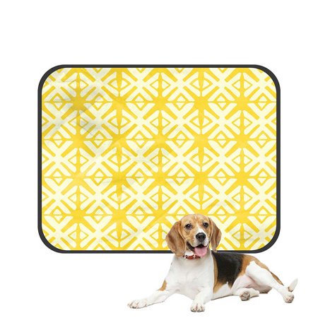 ABPHQTO Ethnic Pattern Abstract Fabric Design Pet Dog Cat Bed Pee Pads Mat Cushion Potty Dogsblankets Crate Bed Kennel 14x18 inch