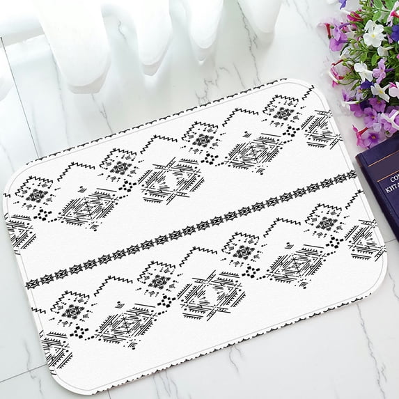 ABPHQTO Ethnic Tribal Art Boho Texture Doormat Entrance Rug Area Rug Floor Mat Home Decor 23.5x16.7 Inch