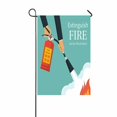 thumbnail image 1 of ABPHQTO Extinguish Fire Fireman Hold In Hand Fire Extinguisher Home Outdoor Garden Flag House Banner Size 12x18 Inch, 1 of 1