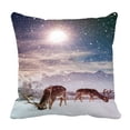 thumbnail image 1 of ABPHQTO Fairy-Tale Picture With Deer In Heavy Snowfall Pillow Case Pillow Cover Pillow Protector Two Sides For Couch Bed 20x20 Inch, 1 of 1