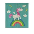 thumbnail image 1 of ABPHQTO Fairy Unicorn Rainbow Horse Pony Magic Animal Japanese Noren Curtain Doorway Door Window Treatment Curtains Cotton Linen Curtain 85x120 cm, 1 of 1