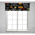 thumbnail image 1 of ABPHQTO Fall Autumn Leaves Pumpkin Hat Corn Pie Happy Thanksgiving Day Window Curtain Valance Rod Pocke 54x18 Inch, 1 of 1