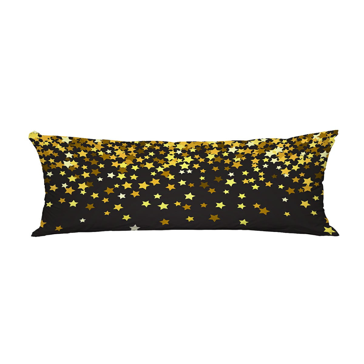 ABPHQTO Falling Gold Stars On Black Body Pillow Covers Pillow Case
