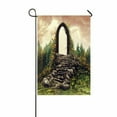 thumbnail image 1 of ABPHQTO Fantasy Door Stairs Flowering Meadow Forest Home Outdoor Garden Flag House Banner Size 12x18 Inch, 1 of 1