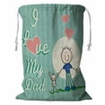 thumbnail image 1 of ABPHQTO Fathers Day Storage Basket Laundry Bag with Drawstring 24x32 Inch, 1 of 3