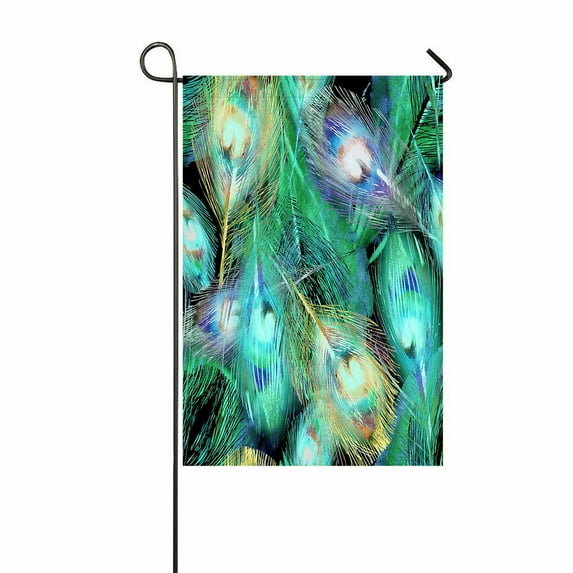 ABPHQTO Feather Pattern Home Outdoor Garden Flag House Banner Size 12x18 Inch