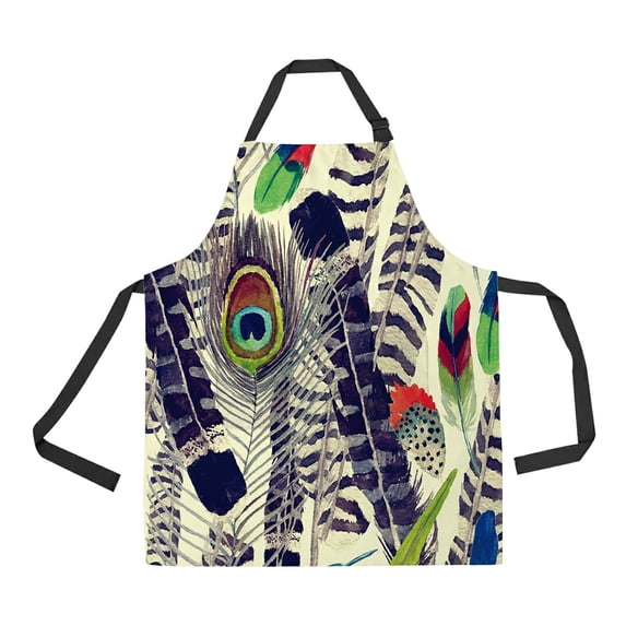 ABPHQTO Feathers Apron Home Kitchen Apron with Pockets