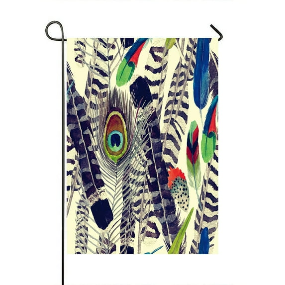 ABPHQTO Feathers Home Outdoor Garden Flag House Banner Size 28x40 Inch