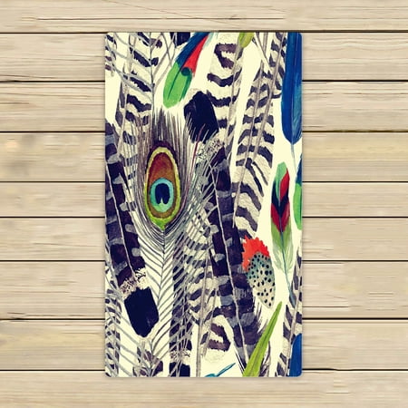 ABPHQTO Feathers Towels Beach Bath Pool Sprot Travel Hand Spa Towel 16x28 Inch