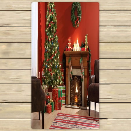 ABPHQTO Festive Christmas Interior Towels,Beach Bath Pool Sprot Travel Hand Spa Towel 30x56 Inch