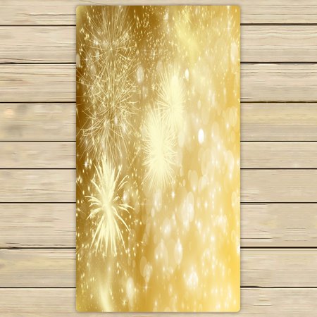 ABPHQTO Fireworks At New Year Copy Space Towels,Beach Bath Pool Sprot Travel Hand Spa Towel 30x56 Inch