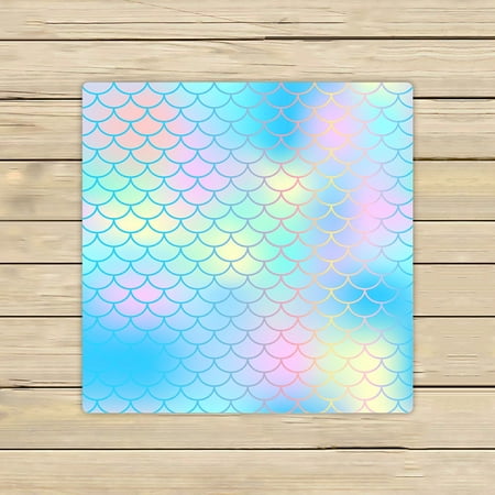 ABPHQTO Fish Scale Magic Mermaid Tail Towels,Beach Bath Pool Sprot Travel Hand Spa Towel 13x13 Inch