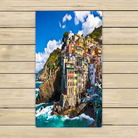 ABPHQTO Fisherman Village Dramatic Windy Weather Towels Beach Bath Pool Sprot Travel Hand Spa Towel 16x28 Inch