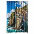 thumbnail image 1 of ABPHQTO Fisherman Village Dramatic Windy Weather Waterproof Polyester Shower Curtain and Hooks For Home Decor 48x72 Inch, 1 of 1