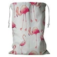 thumbnail image 1 of ABPHQTO Flamingo Storage Basket Laundry Bag with Drawstring 24x32 Inch, 1 of 3