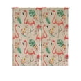 thumbnail image 1 of ABPHQTO Flamingos Tropical Flowers And Leaves Japanese Noren Curtain Doorway Door Window Treatment Curtains Cotton Linen Curtain 105x120 cm, 1 of 1