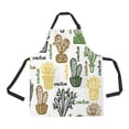 thumbnail image 1 of ABPHQTO Flat Succulent Plants Cactuses Pots Botanical Florals Apron Home Kitchen Apron with Pockets, 1 of 1