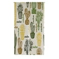 thumbnail image 1 of ABPHQTO Flat Succulent Plants Cactuses Pots Botanical Florals Japanese Noren Curtain Doorway Door Window Treatment Curtains Cotton Linen Curtain 85x120 cm, 1 of 1