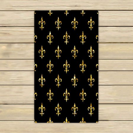 ABPHQTO Fleur-De-Lis Pattern Towels Beach Bath Pool Sprot Travel Hand Spa Towel 16x28 Inch