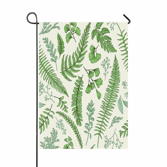 ABPHQTO Floral Leaves Herbs Botanical Boxwood Seeded Home Outdoor Garden Flag House Banner Size 28x40 Inch