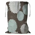 thumbnail image 1 of ABPHQTO Floral Pattern Storage Basket Laundry Bag with Drawstring 18x24 Inch, 1 of 3