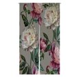 thumbnail image 1 of ABPHQTO Floral Peonies Are White And Purple On A Silver Japanese Noren Curtain Doorway Door Window Treatment Curtains Cotton Linen Curtain 85x90 cm, 1 of 1