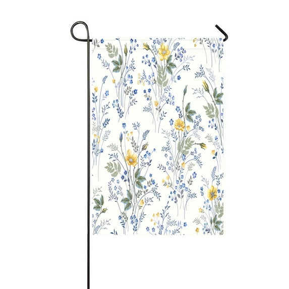 ABPHQTO Floral Roses On White Background Home Outdoor Garden Flag House Banner Size 12x18 Inch