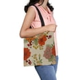 thumbnail image 1 of ABPHQTO Flower Floral Texture Canvas Bag Reusable Tote Grocery Shopping Bags Tote Bag 14x16 inch, 1 of 2