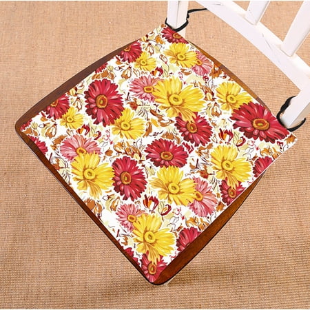 ABPHQTO Flower P Gerbera Chair Pad Seat Cushion Chair Cushion Floor Cushion Two Sides Printing 20x20 Inch