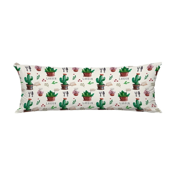 ABPHQTO Flower Pots Leaves Body Pillow Covers Pillow Case Protector Pillowcase 20x60 Inch