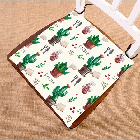 ABPHQTO Flower Pots Leaves Chair Pad Seat Cushion Chair Cushion Floor Cushion Two Sides Printing 18x18 Inch