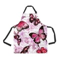thumbnail image 1 of ABPHQTO Flowers Butterflies Hand Written Text Note Apron Home Kitchen Apron with Pockets, 1 of 1
