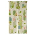 thumbnail image 1 of ABPHQTO Flowers Cactus And Succulents Japanese Noren Curtain Doorway Door Window Treatment Curtains Cotton Linen Curtain 85x150 cm, 1 of 1