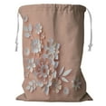 thumbnail image 1 of ABPHQTO Flowers Decorative Corner Peachy Rose Pink Storage Basket Laundry Bag with Drawstring 24x32 Inch, 1 of 3