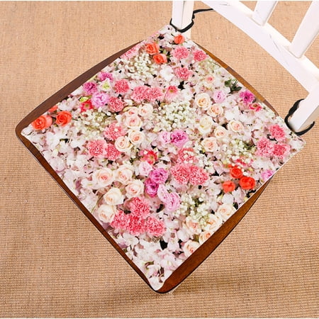 ABPHQTO Flowers For Wedding Scene Chair Pad Seat Cushion Chair Cushion Floor Cushion Two Sides Printing 16x16 Inch